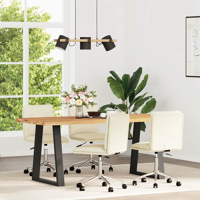 Sedie da Pranzo 4 pz Crema in Similpelle 3315690