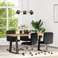 Sedie da Pranzo 4 pz Nere in Similpelle