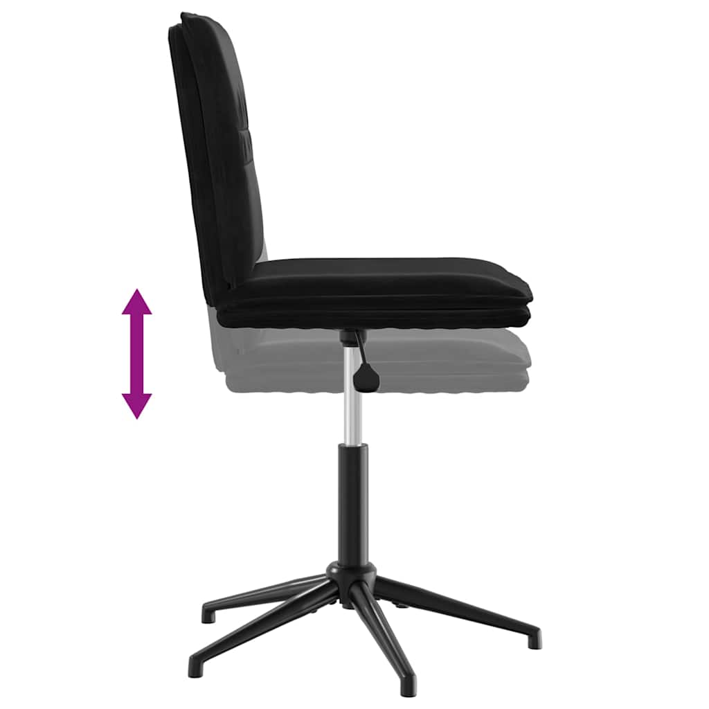 Sedie da Pranzo 6 pz Nere in Velluto 3315703