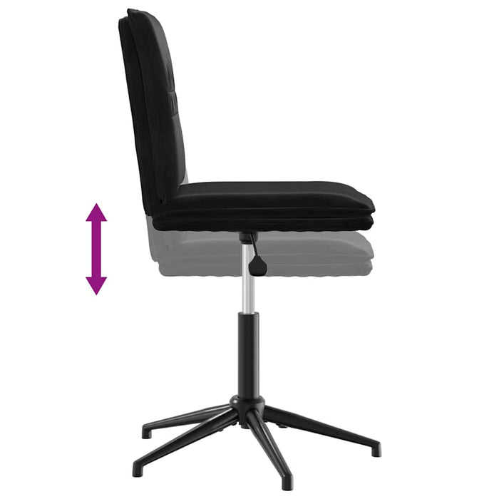 Sedie da Pranzo 6 pz Nere in Velluto 3315703