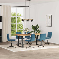 Sedie da Pranzo 6 pz Blu in Velluto 3315707