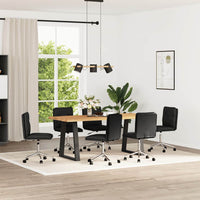 vidaXL Sedie da Pranzo 6 pz Nere in Similpelle