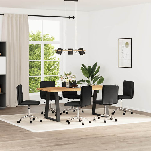 vidaXL Sedie da Pranzo 6 pz Nere in Similpelle