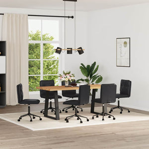 Sedie da Pranzo 6 pz Nere in Similpelle 3315716