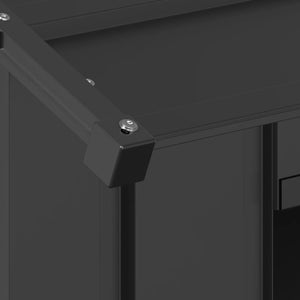 vidaXL Casetta per Cani con Tetto 85x107x81 cm Acciaio Zincato