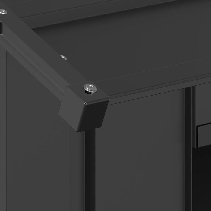 vidaXL Casetta per Cani con Tetto 85x107x81 cm Acciaio Zincato