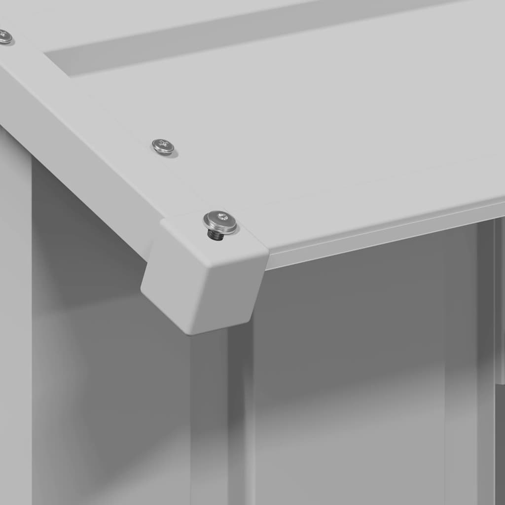 Casetta per Cani con Tetto 83x130x85 cm Acciaio Zincato 4100916