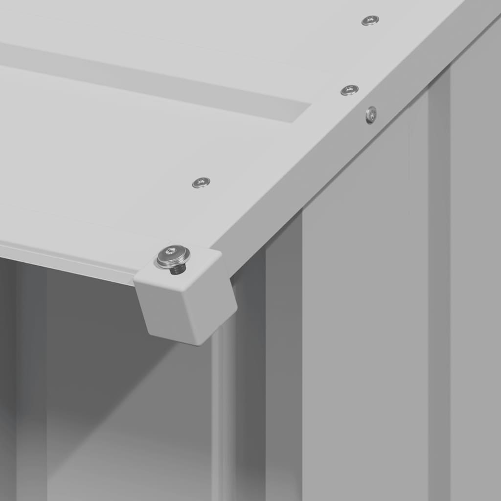 Casetta per Cani con Tetto 131x101x102 cm Acciaio Zincato 4100918