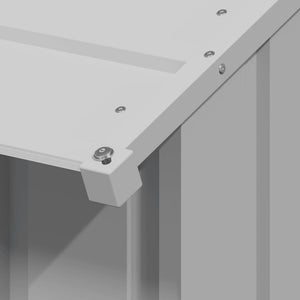 Casetta per Cani con Tetto 131x101x102 cm Acciaio Zincato 4100918