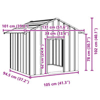Casetta per Cani con Tetto 131x101x102 cm Acciaio Zincato 4100918