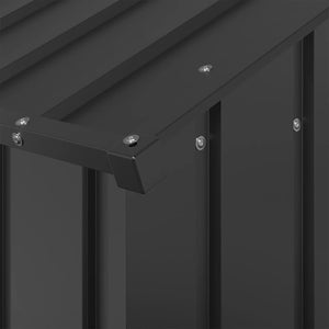 Casetta per Cani con Tetto 114x202x101 cm Acciaio Zincato 4100921