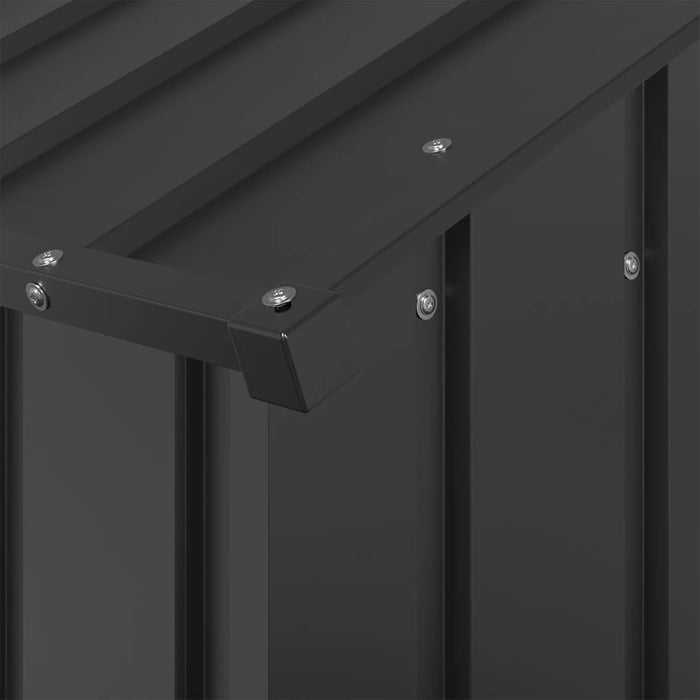 Casetta per Cani con Tetto 114x202x101 cm Acciaio Zincato 4100921