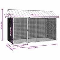 Gabbia per uccelli Antracite 227 x 112 x 141 cm Acciaio zincato 4100924