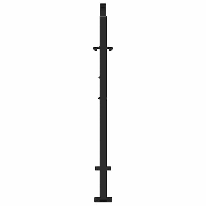 Cancello Giardino Nero 105x106 cm in Acciaio Design Leggero