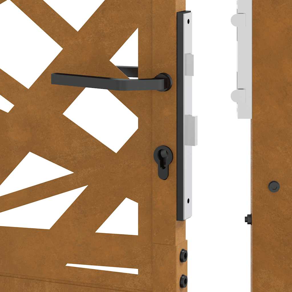 Cancello da Giardino 105x105 cm Acciaio Corten Design Leggero