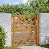 Cancello da Giardino 105x105 cm Acciaio Corten Design Leggero