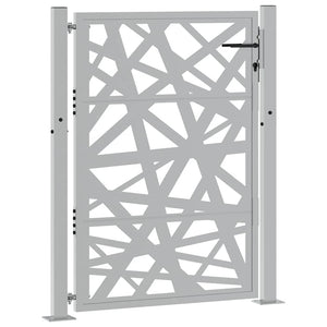 Cancello da Giardino 105x130 cm Acciaio Corten Design Leggero 4100955