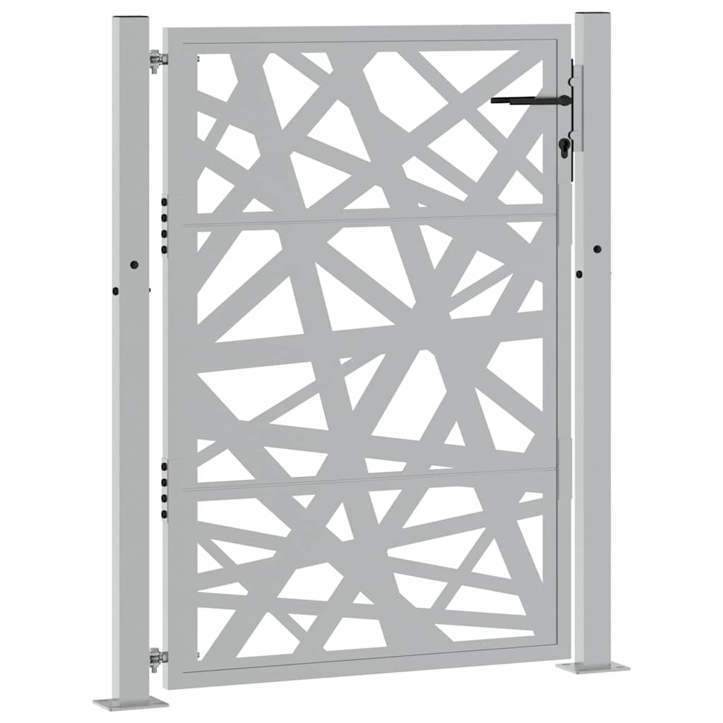 Cancello da Giardino 105x130 cm Acciaio Corten Design Leggero