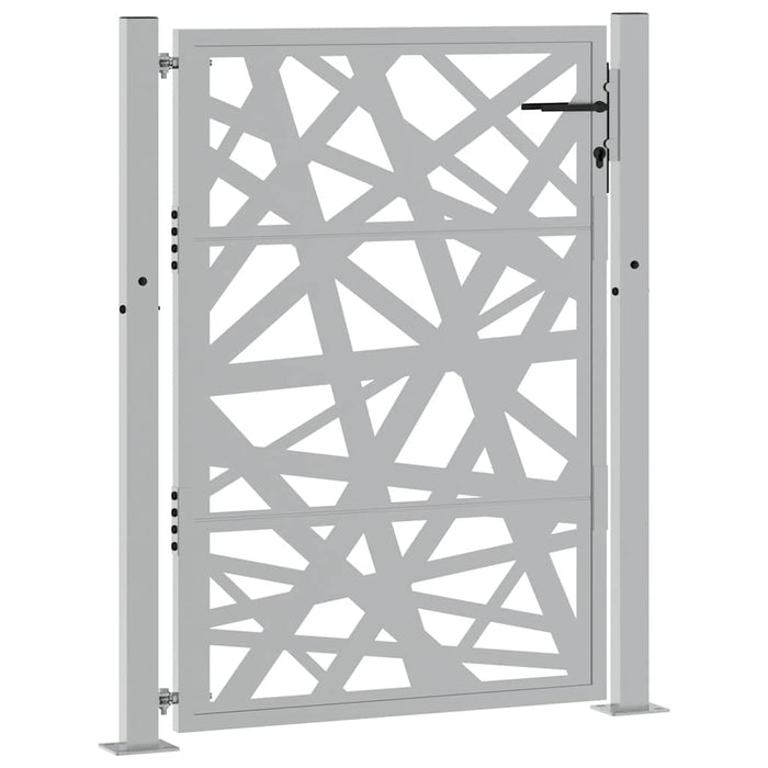 Cancello da Giardino 105x130 cm Acciaio Corten Design Leggero