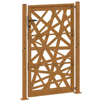 Cancello da Giardino 105x155 cm Acciaio Corten Design Leggero