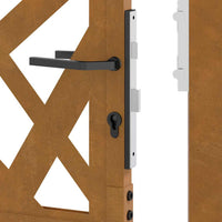 Cancello da Giardino 105x155 cm Acciaio Corten Design Leggero 4100956