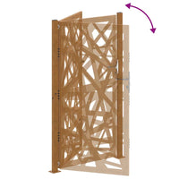 Cancello da Giardino 105x180 cm Acciaio Corten Design Leggero 4100957