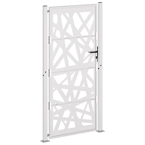 Cancello da Giardino 105x205 cm Acciaio Corten Design Leggero 4100958