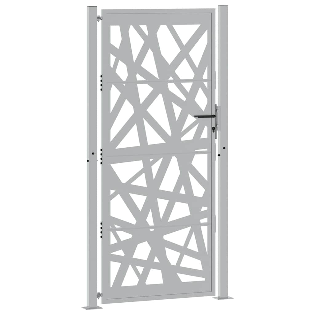 vidaXL Cancello da Giardino 105x205 cm Acciaio Corten Design Leggero