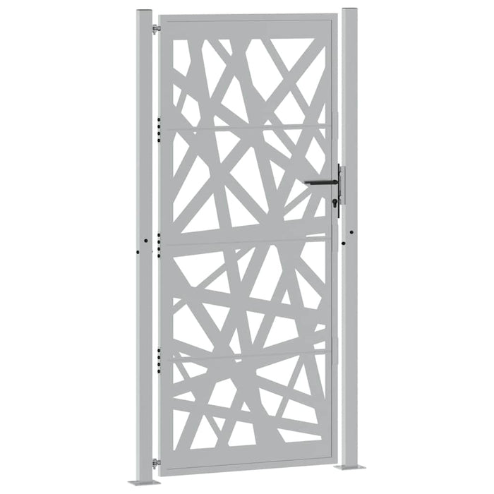 vidaXL Cancello da Giardino 105x205 cm Acciaio Corten Design Leggero