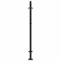 Cancello Giardino Nero 105x130 cm in Acciaio Design a Foglia 4100960