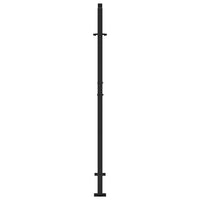 Cancello Giardino Nero 105x155 cm in Acciaio Design a Foglia 4100961