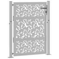 Cancello da Giardino 105x130 cm Acciaio Corten Design a Foglia 4100965