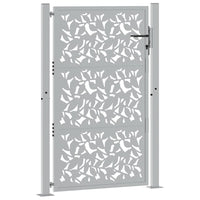 vidaXL Cancello da Giardino 105x155 cm Acciaio Corten Design a Foglia