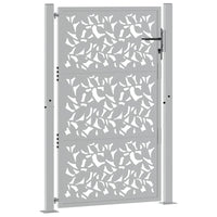 Cancello da Giardino 105x155 cm Acciaio Corten Design a Foglia 4100966