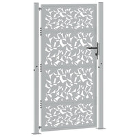 vidaXL Cancello da Giardino 105x180 cm Acciaio Corten Design a Foglia