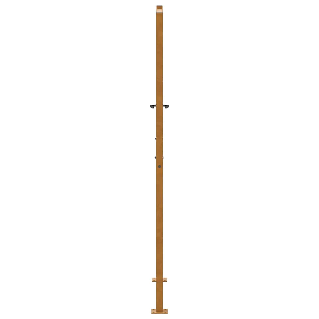 vidaXL Cancello da Giardino 105x180 cm Acciaio Corten Design a Foglia