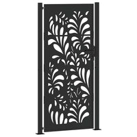 vidaXL Cancello Giardino Nero 105x205 cm in Acciaio Design Ondulato