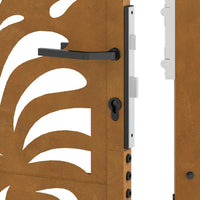 Cancello da Giardino 105x130 cm Acciaio Corten Design Ondulato