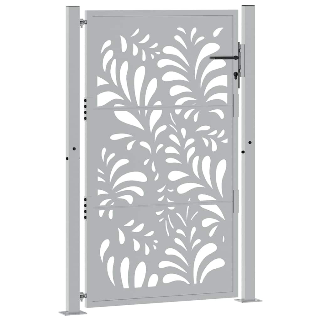 Cancello da Giardino 105x155 cm Acciaio Corten Design Ondulato