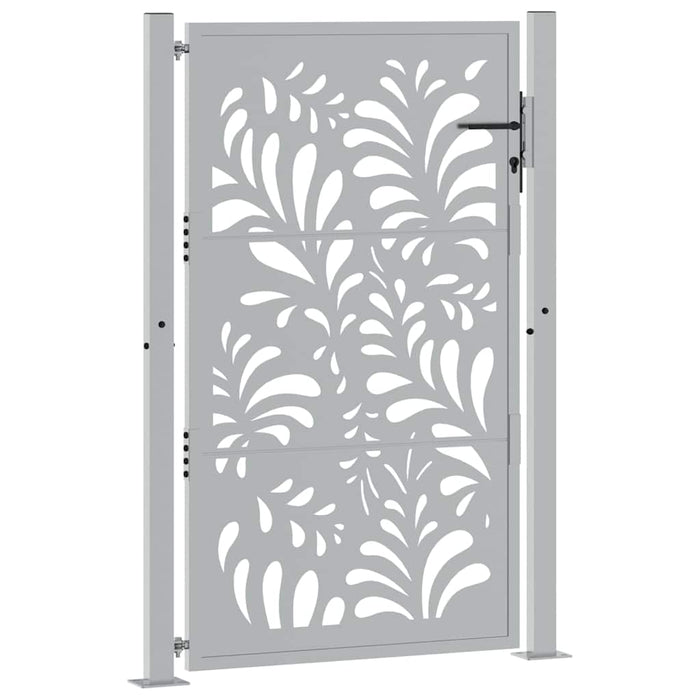 Cancello da Giardino 105x155 cm Acciaio Corten Design Ondulato