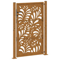 Cancello da Giardino 105x155 cm Acciaio Corten Design Ondulato 4100976