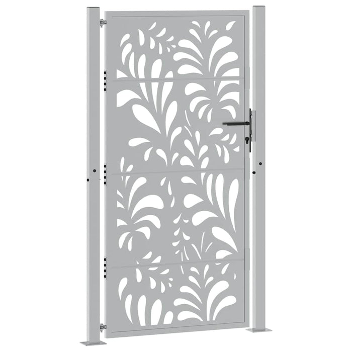 Cancello da Giardino 105x180 cm Acciaio Corten Design Ondulato 4100977