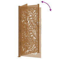 vidaXL Cancello da Giardino 105x205 cm Acciaio Corten Design Ondulato