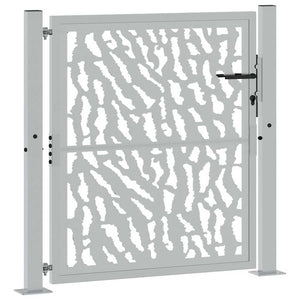 Cancello da Giardino 105x105 cm Acciaio Corten Design a Traccia 4100984