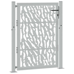 vidaXL Cancello da Giardino 105x130 cm Acciaio Corten Design a Traccia