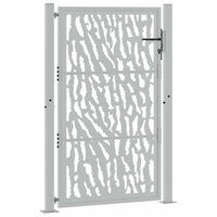 Cancello da Giardino 105x155 cm Acciaio Corten Design a Traccia 4100986