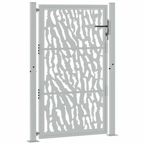 Cancello da Giardino 105x155 cm Acciaio Corten Design a Traccia 4100986