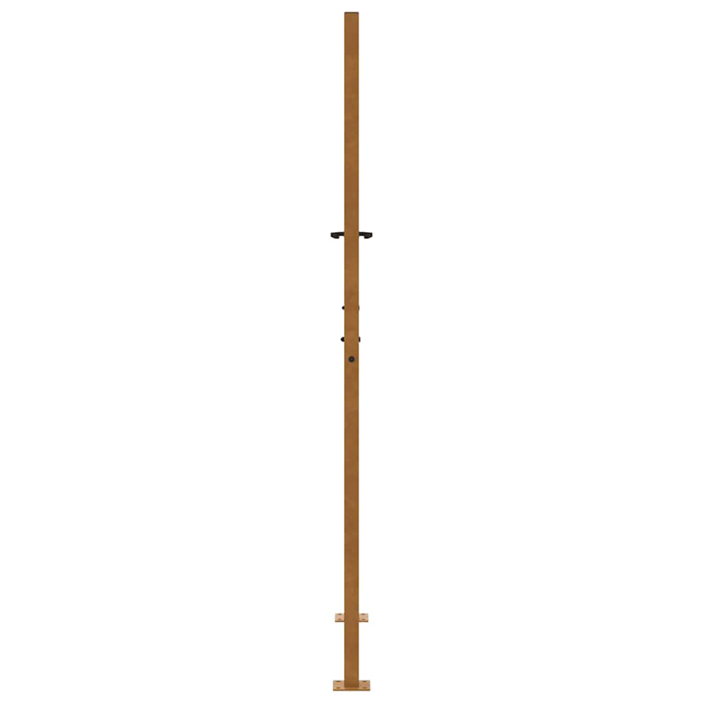 vidaXL Cancello da Giardino 105x180 cm Acciaio Corten Design a Traccia