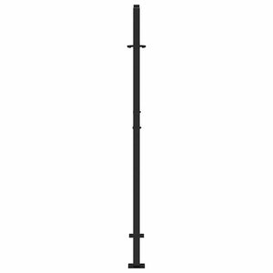 vidaXL Cancello Giardino Nero 105x155 cm in Acciaio Design a Fiamma