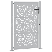 Cancello da Giardino 105x155 cm Acciaio Corten Design a Fiamma